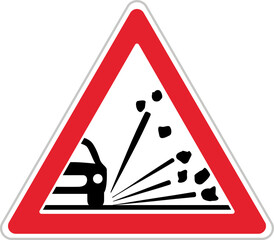 Loose Material Ground (T-9), Traffic Sign