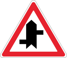 Main Road Secondary Road Junction (T-22e), Traffic Sign