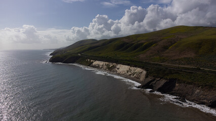 Aerial View of Gaviota Coast, California