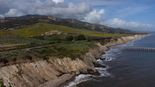 Aerial View of Gaviota Coast, California