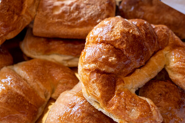detail of a croissant and pastry.