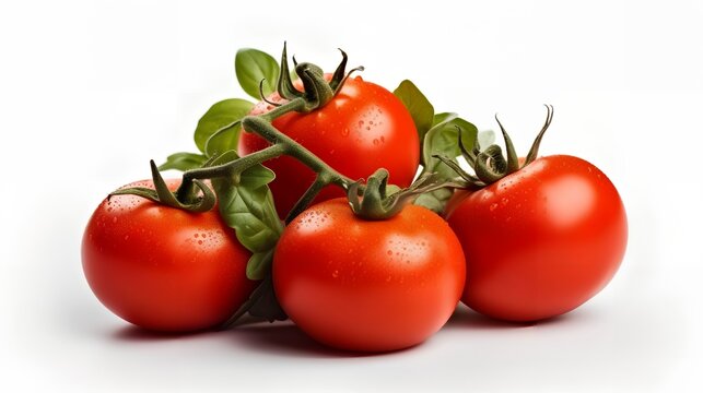 Tomato Isolated on White Background, Image Ai Generated