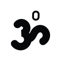 Om icon vector stock.