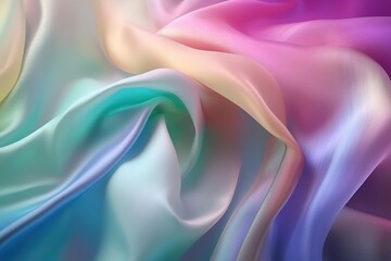 Fototapeta premium Smooth colorful silk texture background illustration with Generative AI