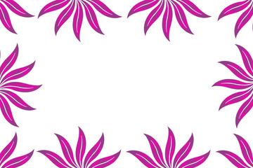 Abstract vector background with empty space for text or message surrounded by beautiful leaves