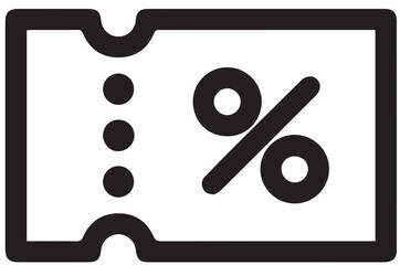 ticket sign on transparent background