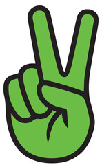 Obraz premium victory sign on transparent background