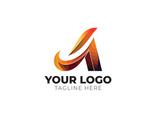 Sleek Letter A Logo Vector Design