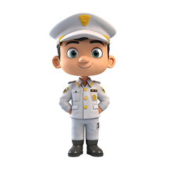 funny cartoon chef, 3d render, cartoon male character with a uniform, generative ai