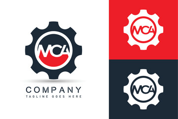 MCA Letter Initial Logo Design Concept Template Vector
