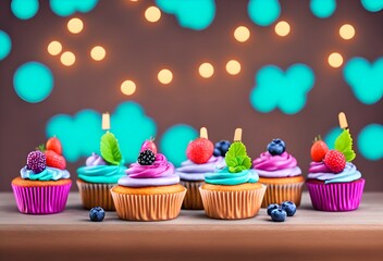 cupcakes with candles