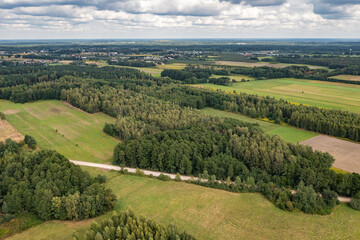 Obraz premium Area of Czarny Las village, near Gora Kalwaria city, Poland