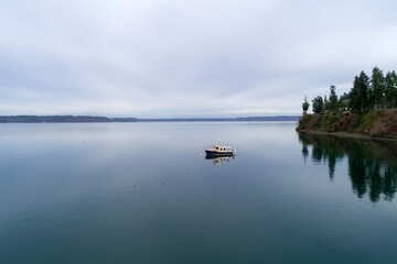 The Puget Sound from Tolmie State Park in Olympia, Washington