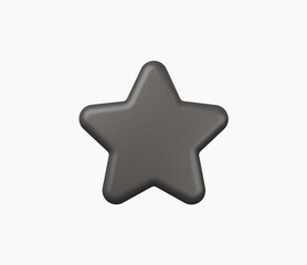 3d Realistic Star icon vector illustration