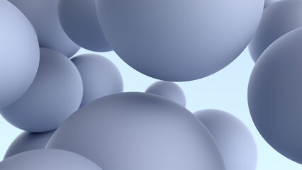 Abstract background with balls. 3d render illustration