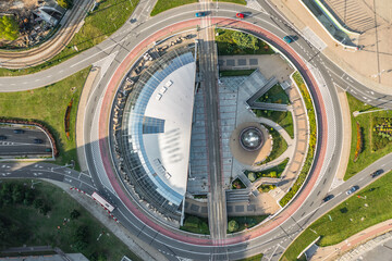 Roundabout of General Jerzy Zietek in Katowice city, Silesia region of Poland