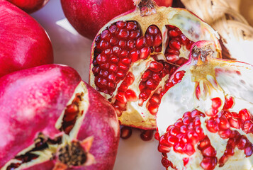 Pomegranates on a farm in Limassol District in Cyprus island country