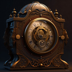 Fototapeta na wymiar The Mechanical Menagerie: Steampunk Animals and Instruments AI Generated 
