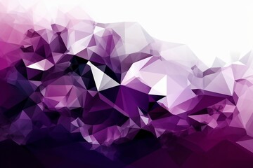 Abstract Art, beautiful purple geometry art pattern. Triangular pattern, unique. Created using generative AI. 