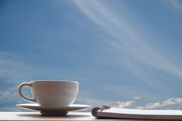 cup of coffee on a table