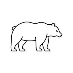 Brown bear icon. High quality black vector illustration.