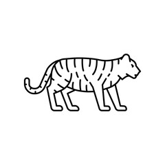 Tiger icon. High quality black vector illustration.