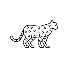 Fototapeta premium Leopard icon. High quality black vector illustration.