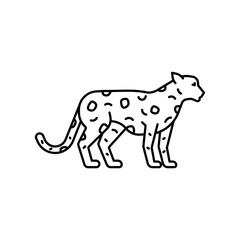 Jaguar icon. High quality black vector illustration.