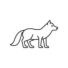 Fox icon. High quality black vector illustration.