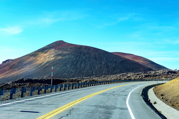 Scenic View of the Majestic Landscape of Mauna Kea Road