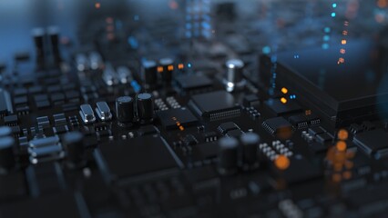 electronic components on a printed circuit board in large quantities