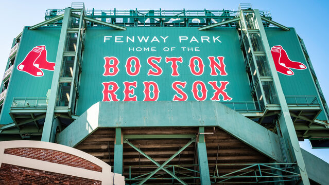 View of the historic Fenway Park architecture