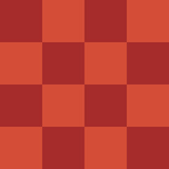 Metallic red & glazed persimmon large checkered