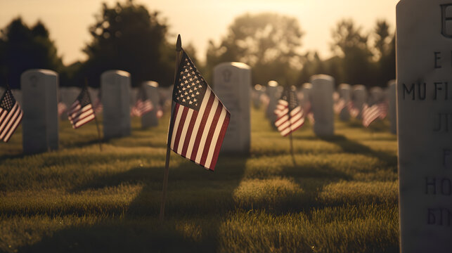 National Veteran Cemetery Memorial Day generative art
