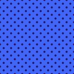 Ultramarine blue & midnight blue seamless polka dot pattern