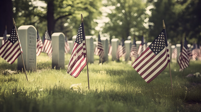 National Veteran Cemetery Memorial Day generative art