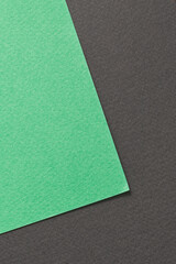 Fototapeta premium Rough kraft paper background, paper texture black green colors. Mockup with copy space for text