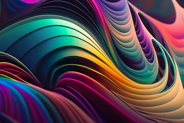 Fototapeta premium Psychic waves, abstract art made by Generative AI