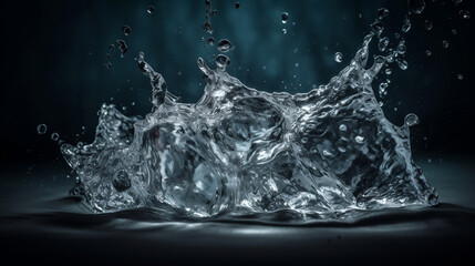 water, waterdrop, ocean. Generative AI.