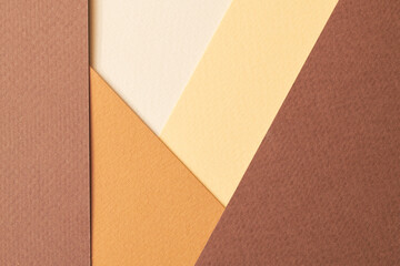 Rough kraft paper background, paper texture different shades of brown. Mockup with copy space for text