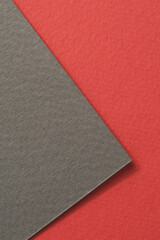 Rough kraft paper background, paper texture black red colors. Mockup with copy space for text