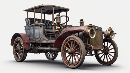 Fototapeta na wymiar Automotive Vehicle, Car, Combustion Car of the 1880s