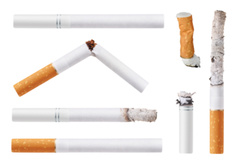 Set of cigarettes. Isolated