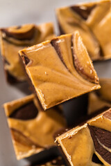 Chocolate fudge with peanut butter swirl