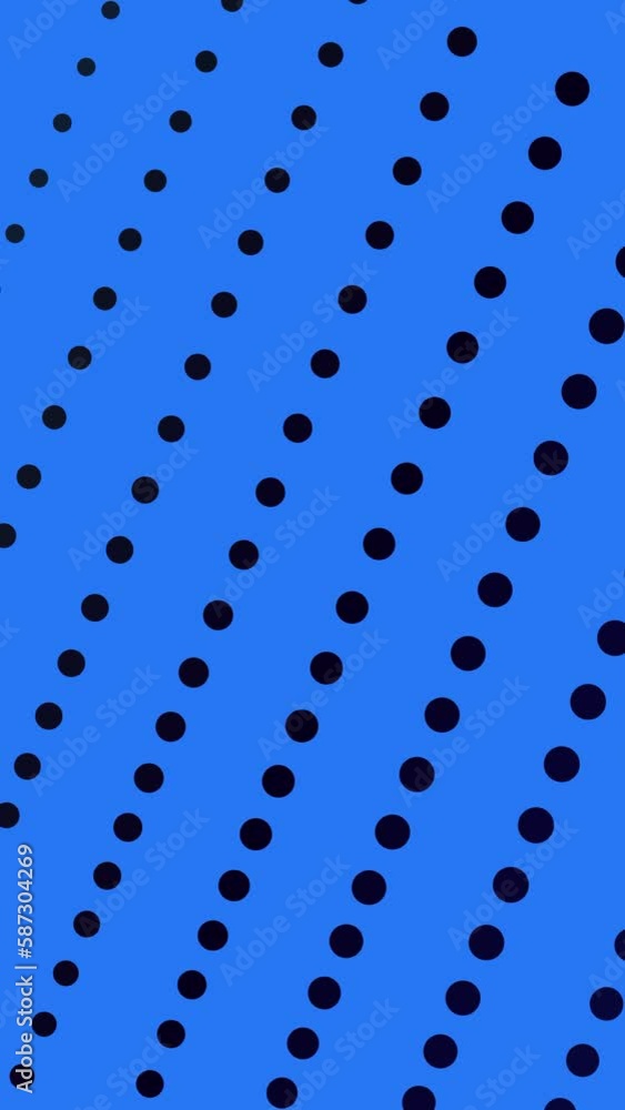 Poster geometric abstract background and copy space with dots in motion. spheres, black circles moves as wa