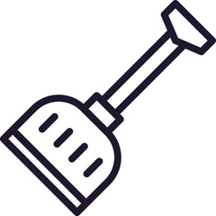 Shovel concept. Modern outline high quality illustration for banners, flyers and web sites. Editable stroke in trendy flat style. Line icon of shovel