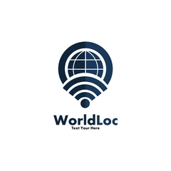 World location logo template illustration