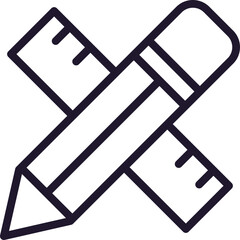 Pencil concept. Modern outline high quality illustration for banners, flyers and web sites. Editable stroke in trendy flat style. Line icon of pencil