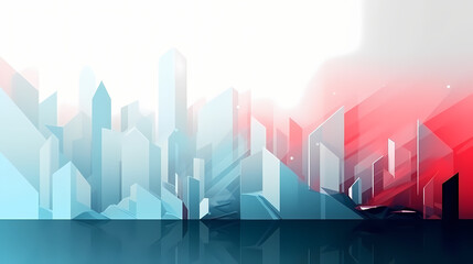 Futuristic cityscape: Stylish and minimalist background for presentations and marketing materials, Generative AI