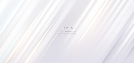 Abstract elegant white background with golden diagonal line. Luxury template design. Minimal clean background.